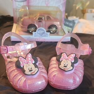 Disney Minnie Mouse Glittery Pink Kids Sandals
